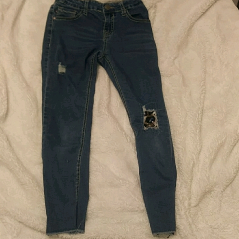 Cheetah print jeans